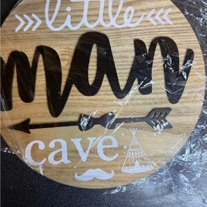 Little Man Cave Wooden Sign